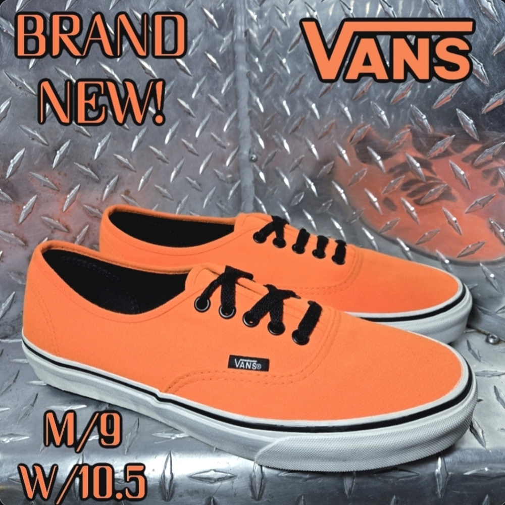 Vans Men's Bold Orange Canvas Sneakers